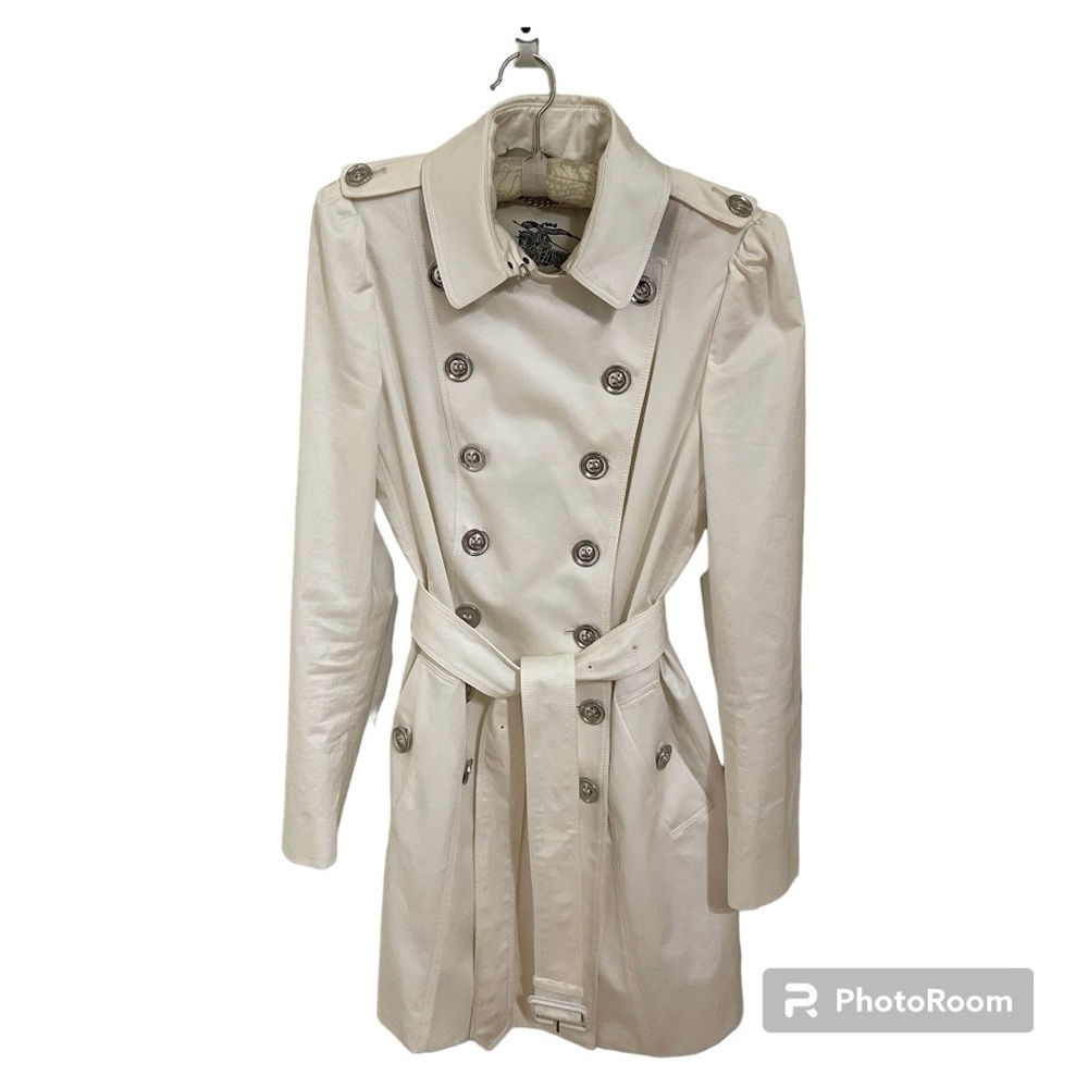 Burberry double-breasted trench coat mid length US size 6 slim fit